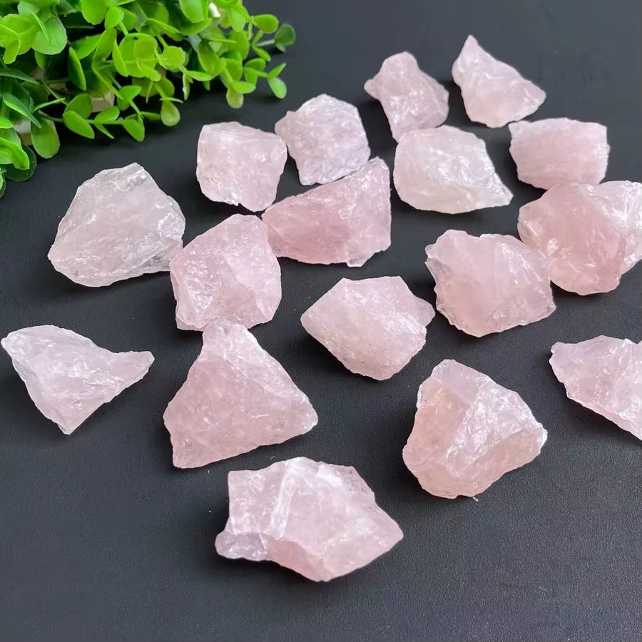 100% Natural Raw Crystals Stones Healing Mineral Specimen Rock Raw Rough Quartz Rose Quartz Stone Pink Crystal Gemstones
