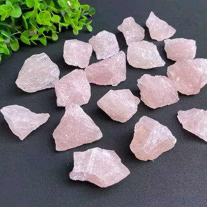 100% Natural Raw Crystals Stones Healing Mineral Specimen Rock Raw Rough Quartz Rose Quartz Stone Pink Crystal Gemstones