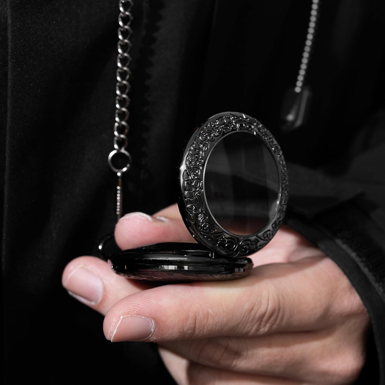 Natural Black Obsidian Scrying Mirror