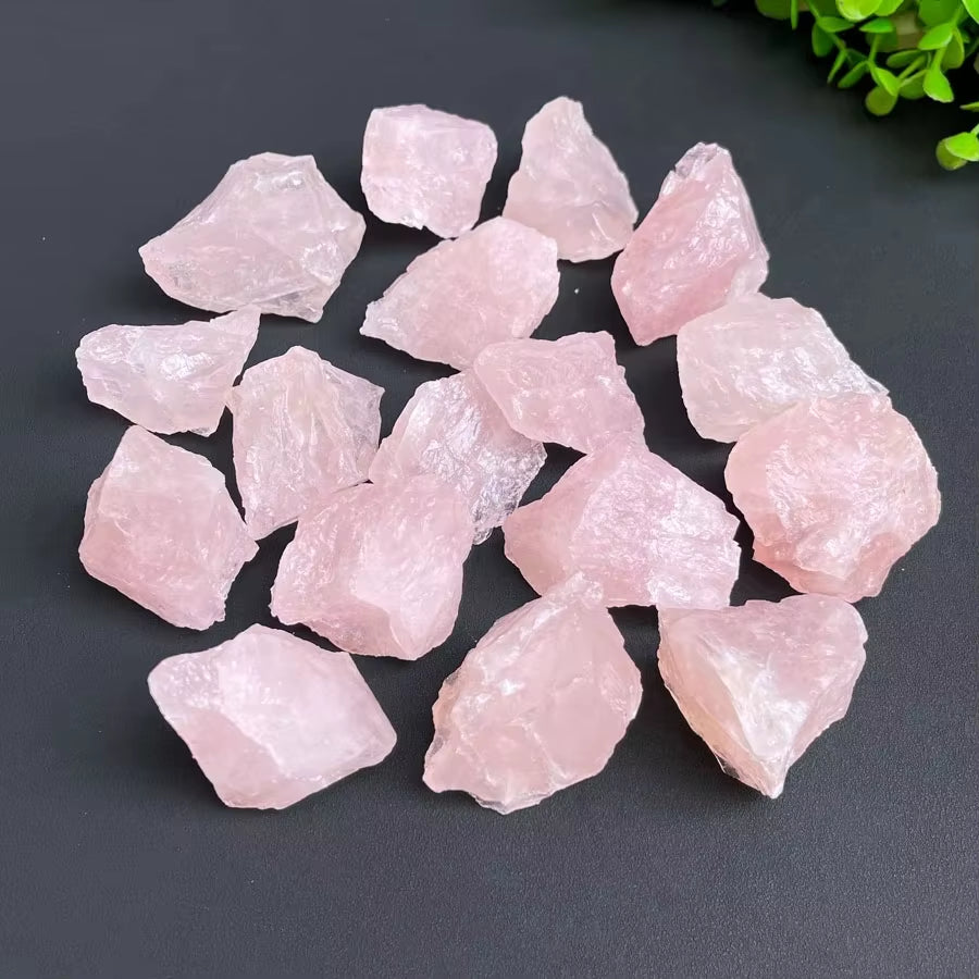 100% Natural Raw Crystals Stones Healing Mineral Specimen Rock Raw Rough Quartz Rose Quartz Stone Pink Crystal Gemstones